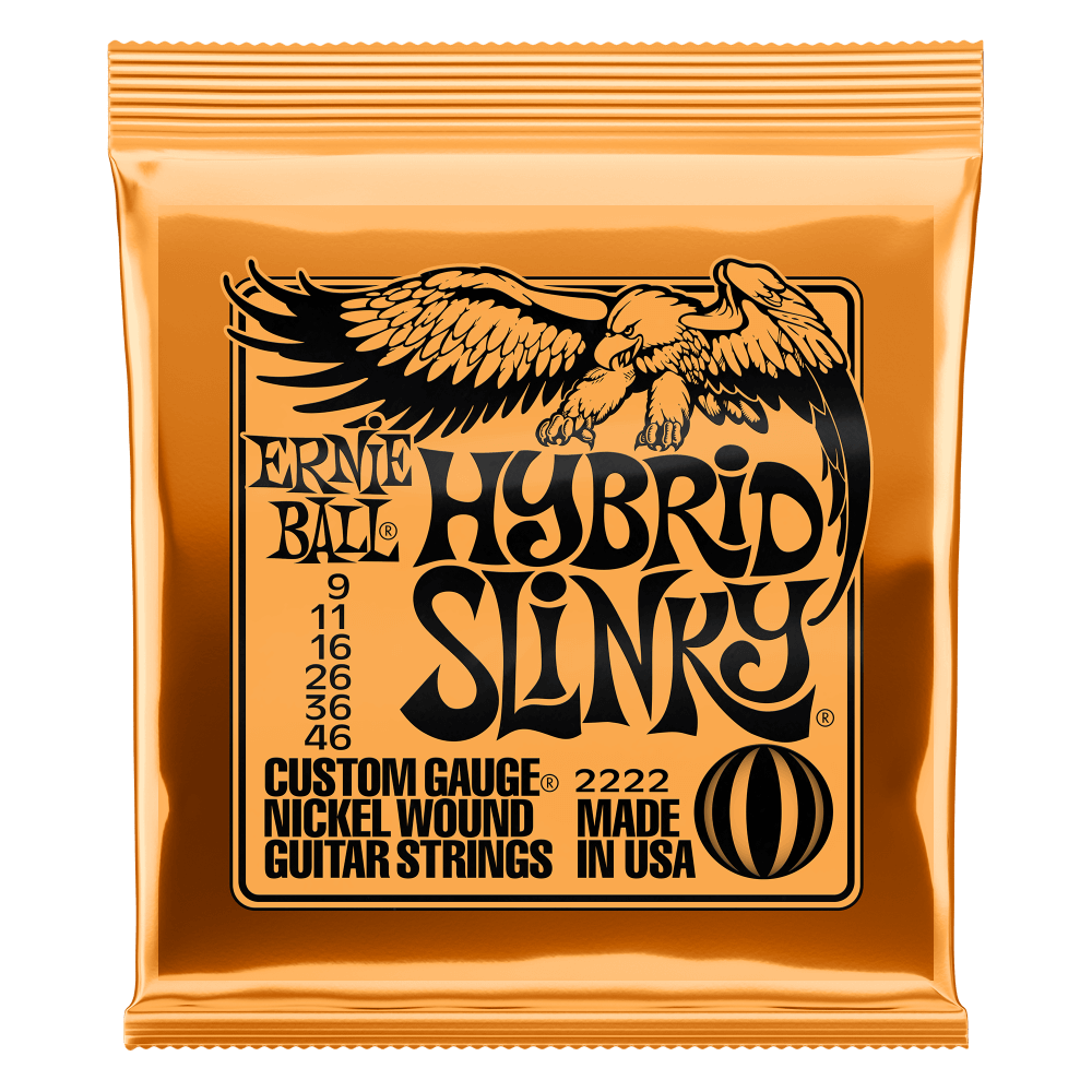 Ernie Ball 2222 Hybrid Slinky Nickel Wound Electric Guitar Strings - .009-.046