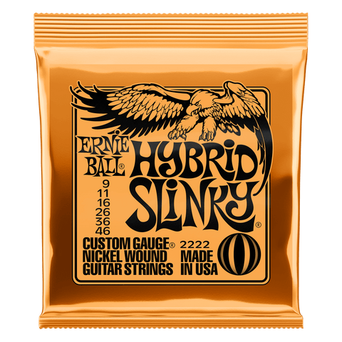 Ernie Ball 2222 Hybrid Slinky Nickel Wound Electric Guitar Strings - .009-.046