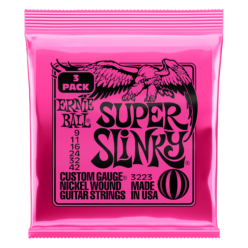 Ernie Ball 2223 Super Slinky Nickel Wound Electric Guitar Strings - .009-.042