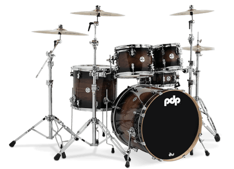 PDP Concept Maple Exotic Shell Pack - 5-piece - Charcoal Burst over Walnut