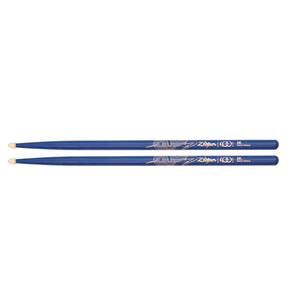 ZILDJIAN 5B LIMITED EDITION 400TH ANNIVERSARY JAZZ DRUMSTICKS Acorn Blue Drumsticks