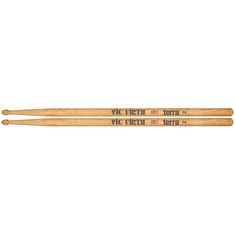 Vic Firth American Classic 7A Terra Series Drumsticks, Wood Tip