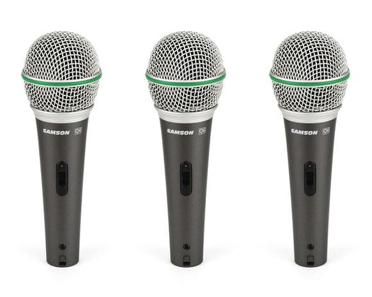 Samson Q6 Dynamic Handheld Microphone (3-pack)