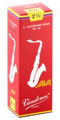 Vandoren SR273R - JAVA Red Tenor Saxophone Reeds (Pack of 5)