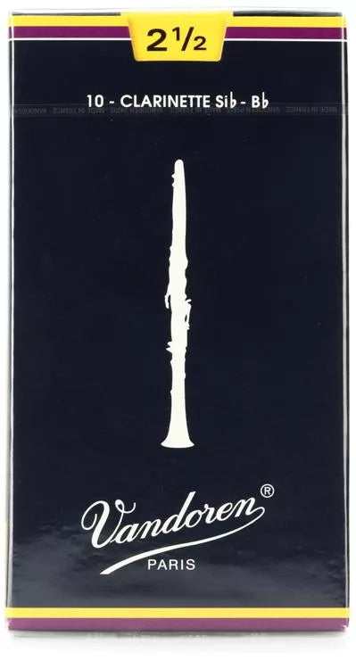 Vandoren Bb Clarinet Traditional Reeds; Box of 10