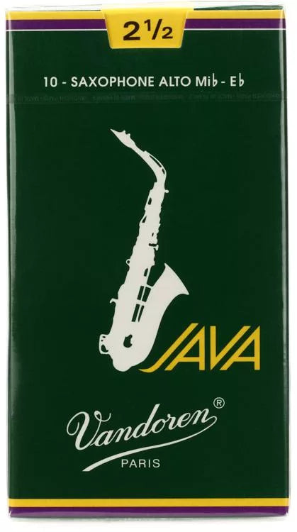 Vandoren SR2625 - JAVA Green Alto Saxophone Reeds (Pack of 10)