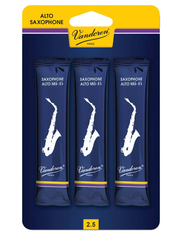 Vandoren Traditional Alto Sax Reeds (3 Pack)