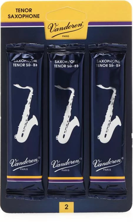 Vandoren SR222/3 Traditional Tenor Saxophone Reeds - 2.0 (3-pack)