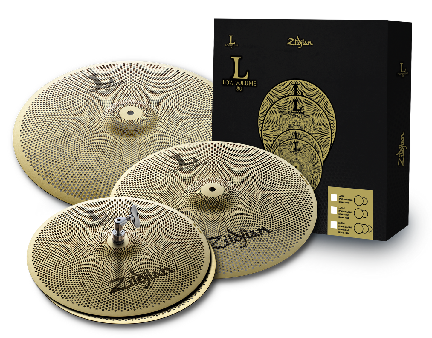 Zildjian LV468 L80 Low Volume Cymbal Pack - LV468