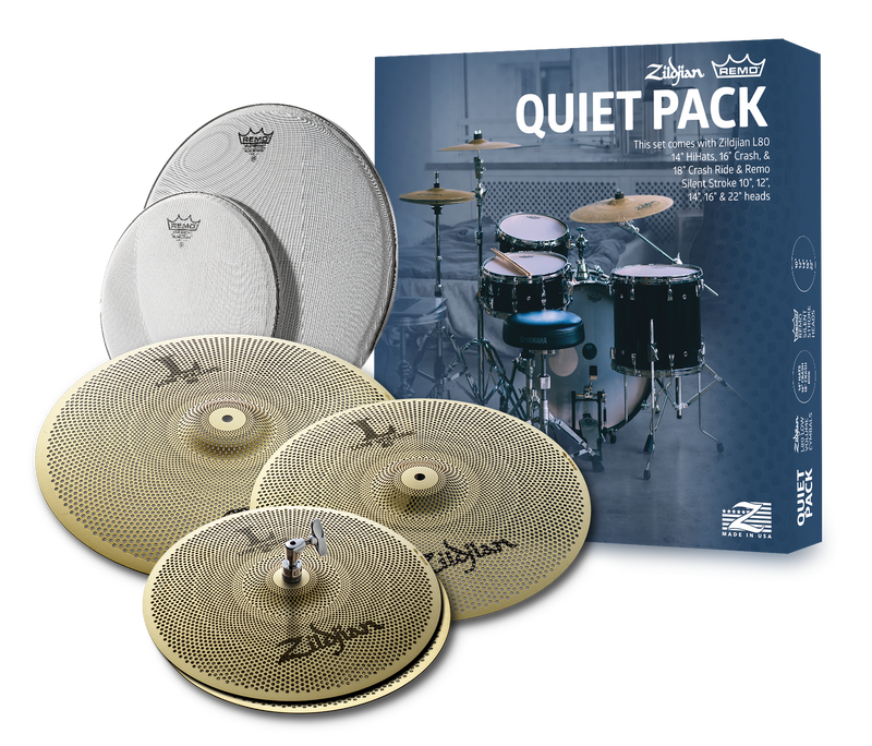 Zildjian L80 Low Volume Cymbal Pack with Remo SilentStroke Heads