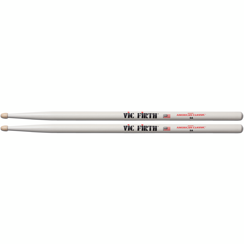 Vic Firth American Classic 5A Drumsticks, White Finish