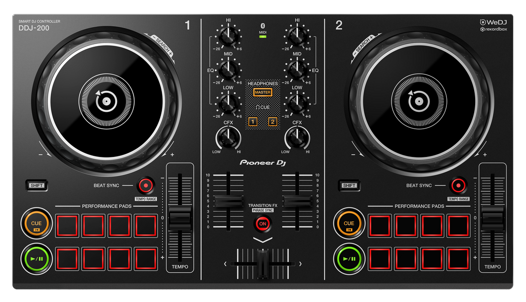 Pioneer DJ DDJ-200 2-deck Rekordbox DJ Controller