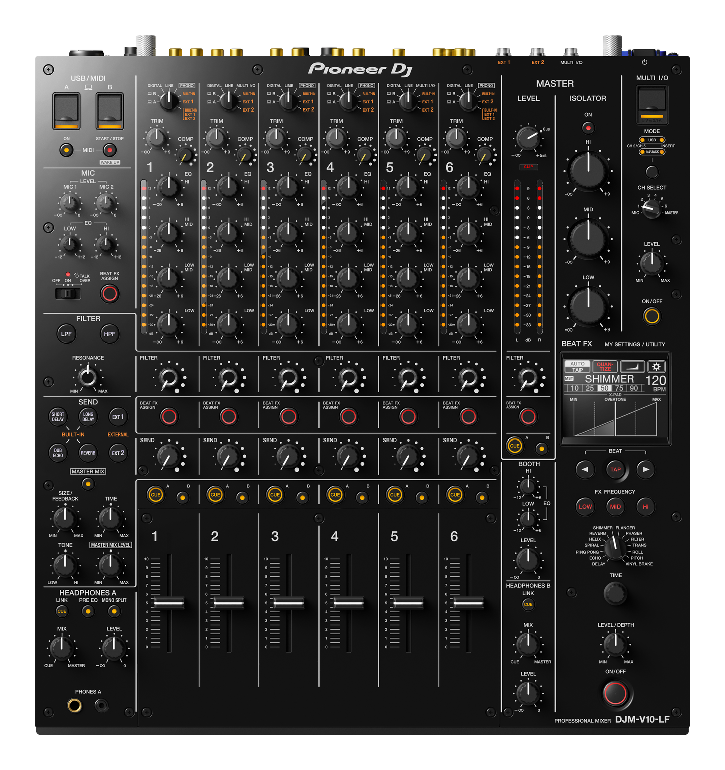 Pioneer DJ DJM-V10 Long Fader 6-channel DJ Mixer