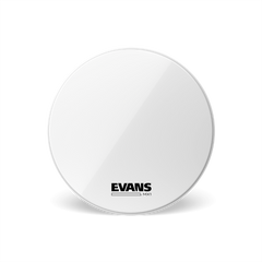 EVANS MX1 White Marching Bass Drum Head, 28 Inch