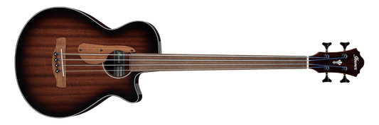 Ibanez AEGB24FE AEG Fretless Acoustic-electric Bass Guitar - Mahogany Sunburst