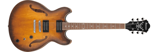 Ibanez Artcore AS53 - Guitarra eléctrica de cuerpo semihueco plano color tabaco