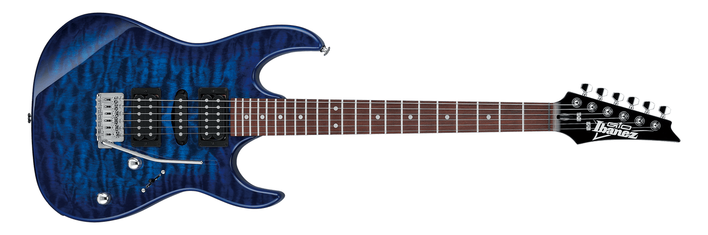 Ibanez Gio GRX70QA Electric Guitar - Transparent Blue Burst