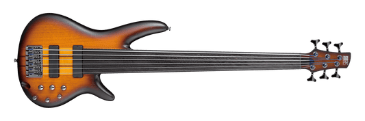 Ibanez SRF706 Fretless Bass Guitar - Brown Burst Flat