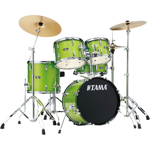 Tama Stagestar 5-piece Complete Drum Set - Lime Green Sparkle