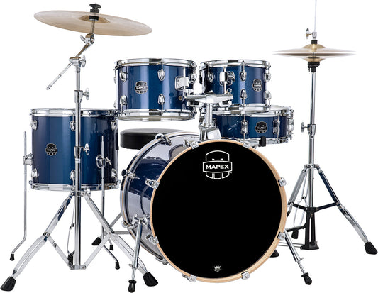 Mapex Venus 5-piece Fusion Complete Drum Set - Blue Sky Sparkle